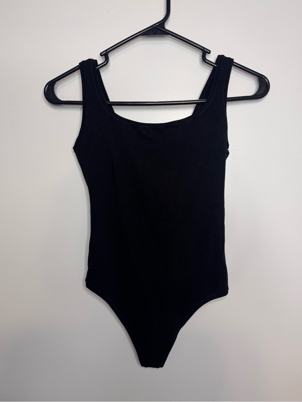 PINK Victoria’s Secret Black Cotton Tank Bodysuit Size Small NWT
